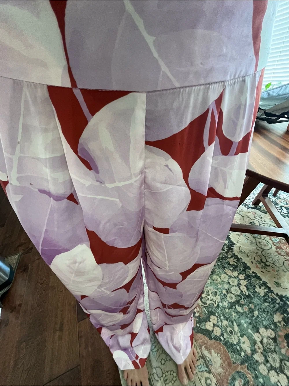 Hutch Pink and Rust Abstract Wide-Leg Pants - Picture 6 of 7